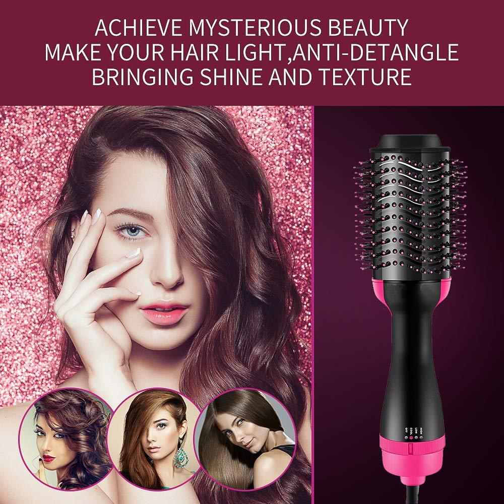 One Step Hair Dryer & Volumizer Salon Hair Dryer Hot Air Paddle Styling Brush Negative Ion Generator Hair Straightener Curler