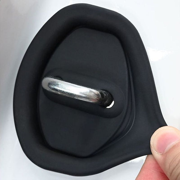 💥 Car Door Lock Silicone Covers - Soundproofing Pads for Quiet Rides 4-Pieces Set